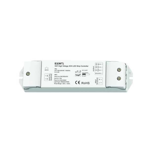 S3(WT) 3 CHANNELS TUYA&RF CONTROLLER                                                                                                                                                                                                                           