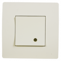 BASIC TG114 1 BUTTON 1 WAY SWITCH WITH LIGHT CREAM