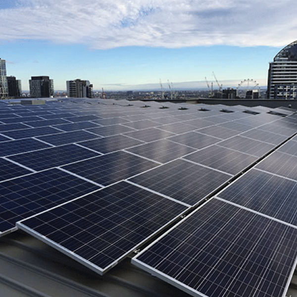 TIN ROOF MOUNTING STRUCTURE 15°, SET WITH SOLAR PANELS 465W FOR 3.6kW                                                                                                                                                                                          