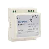 DR-60-12 POWER SUPPLY 12V OUTPUT VOLTAGE 60W                                                                                                                                                                                                                   