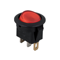 SWITCH ROUND MIRS-101-8C-3 6А ON-OFF WITH LIGHT          