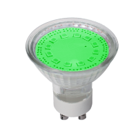 LED LÁMPA SMD2835 3W GU10 230V 3000K ZÖLD